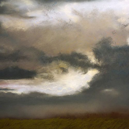Buchendorfer Feld - Landschaft, Pastell, Himmel malen